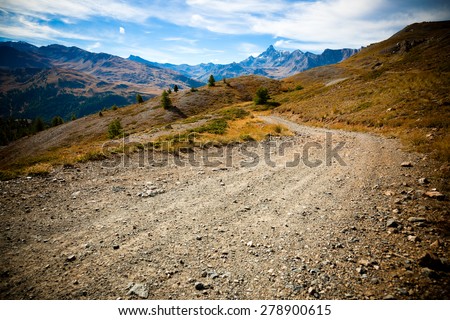 Country road in the mountains