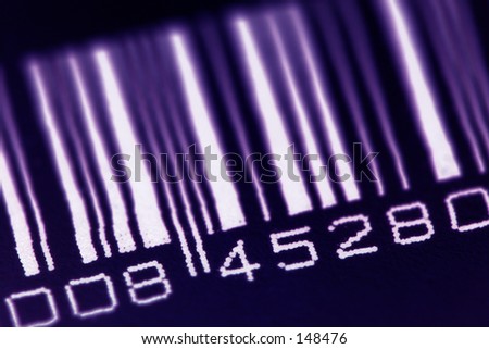 Photo of a barcode that has been digitally enhanced.