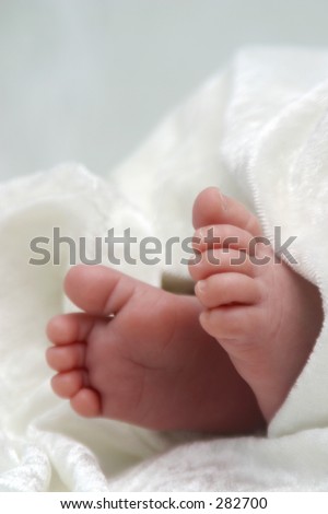 Photo of cute baby feet.