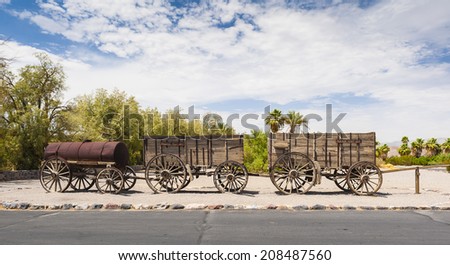 Twenty Mule Team Wagon Train in Death Valley National Park