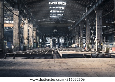 Iron workshop of shipyard