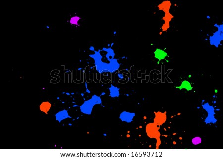 color ink splatters