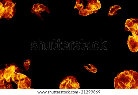 frame of flying FIRE balls (4)