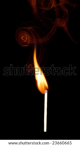 Match fire smoke