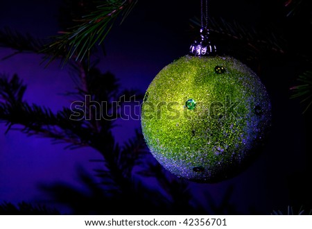 christmas decoration on a dark blue background