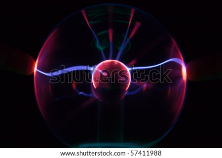 tesla lightning from  plasma ball