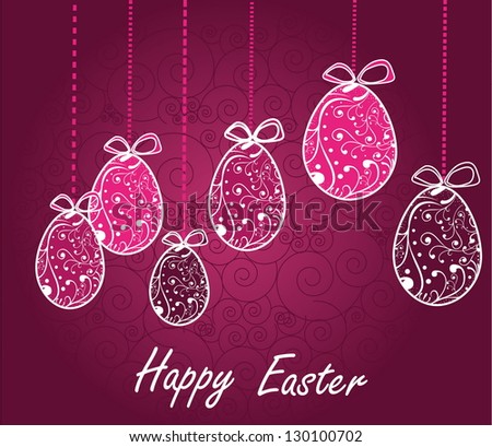 Happy Easter background with eggs Happy Easter background with eggs