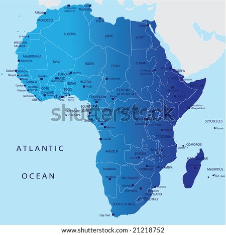 political map of africa. africa,political map