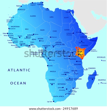 maps of kenya africa. map of Africa, Kenya