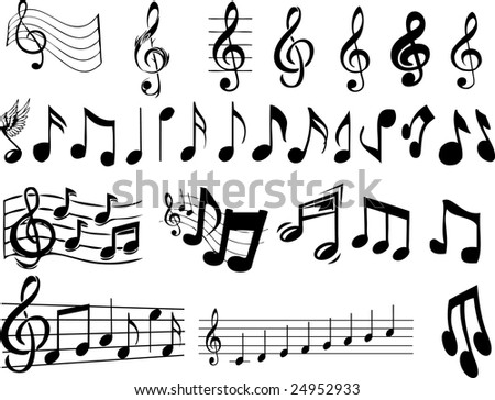 music notes. stock vector : Music notes