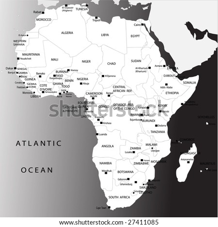 map of african countries. political map of africa.