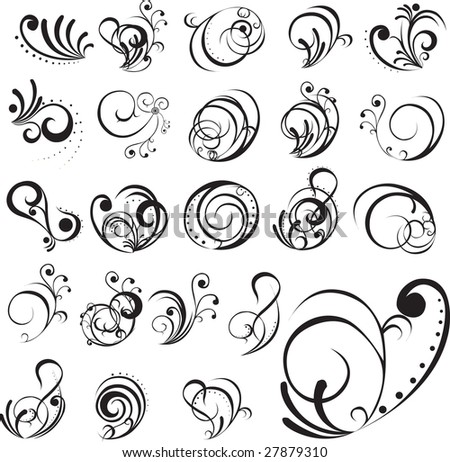 swirl tattoo. stock vector : Abstract tattoo
