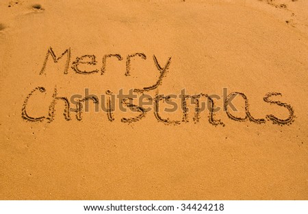 Merry Christmas in the sand