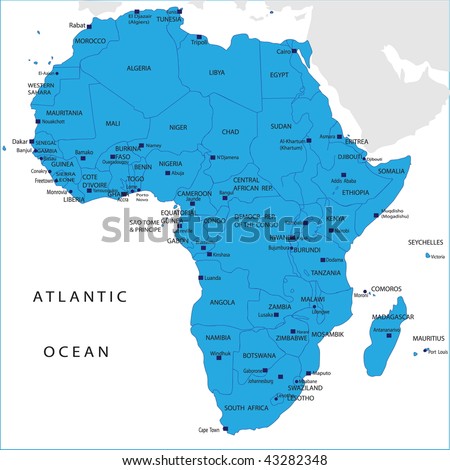 stock vector : Political map political map of africa. stock vector : Political map