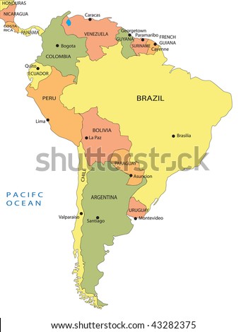 map of south american capitals. house capitals in south