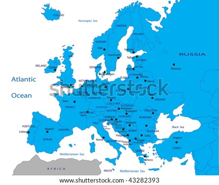 stock vector : Political map of Europe political map of europe. stock vector : Political map of Europe