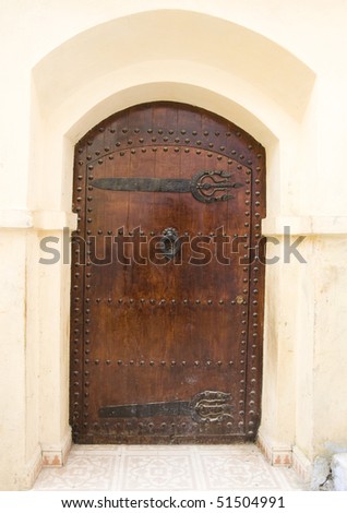Very old wooden door of Morocco