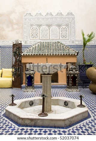 The hotel\'s interior,  Morocco, Marrakesh