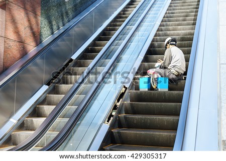 Technician Maintenance of escalators