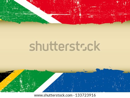 South Africa Scratched Flag. A South Africa Flag With A ...