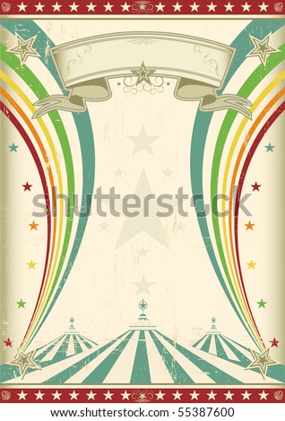 Vintage Wallpaper on Rainbow Circus Vintage Poster  A Retro Circus Background For A Poster