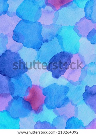 Lavender Blue watercolor background. Abstract hand painted grunge background