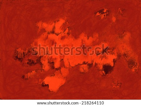 Dark Red watercolor background. Abstract hand painted grunge background