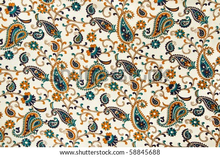 silk fabric with an asian pattern, background