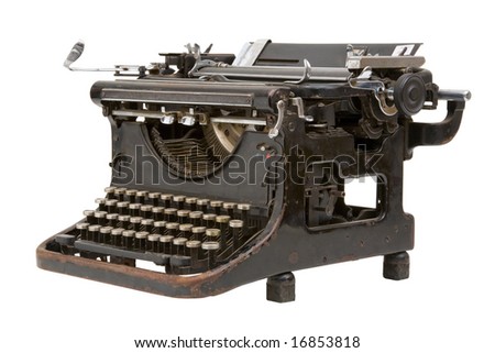  Fashioned Typewriter on Old Fashioned  Vintage Typewriter Isolated On White Background Stock