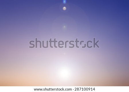 little moon on sky sunset nature background, soft focus