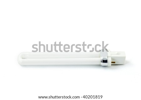 compact fluorescent light source lamp with white Background