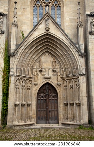 the entrance of the monastery church of the former Cistercian monastery Pforta