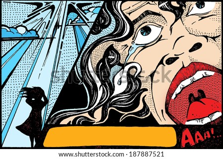 Pop Art Woman Screaming, Comic Art