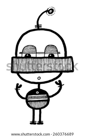 CREATURE people funny caricature graphic simple figure cartoon baby eyes circle head circle body small