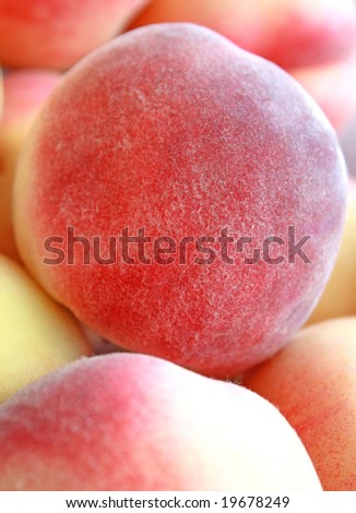 Close up of the juicy peach