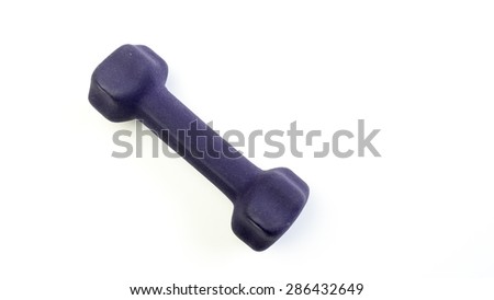 Mini dumbbell or dumb bell tools for workout. Concept of gym basic exercise fitness equipment. Isolated on white background. Copy space.