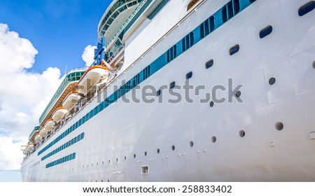 Cruise ship, side view