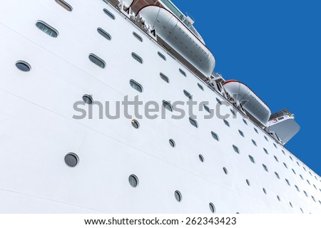 Cruise ship, side view