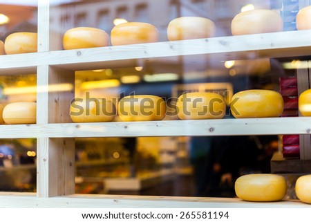 Cheese Shop, view through a window