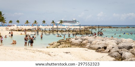 BAHAMAS - SEPTEMBER 6, 2014: Small island on Bahamas on September 6, 2014