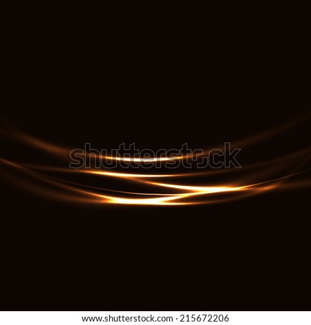 Abstract background with golden  lighting lines