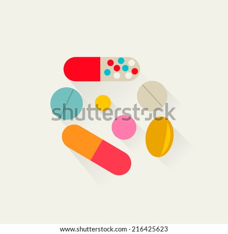 Pills icon vector illustration Pills icon vector illustration