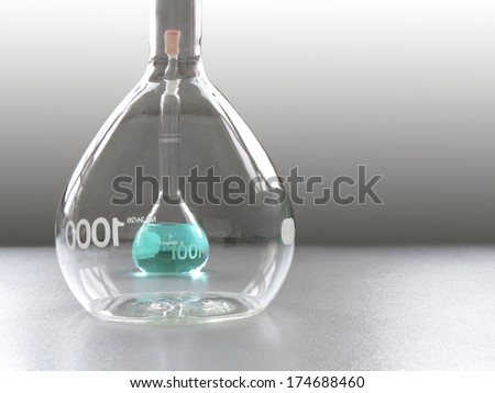 flask in a flask/ glass in chemical lab