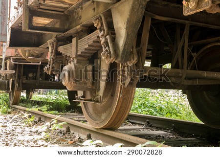 old rusty railroad wagon