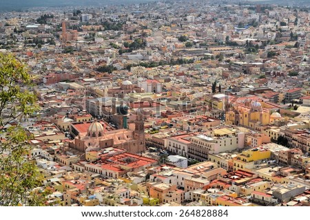 Zacatecas is a former Spanish colonial silver mining town with a lot of colonial architecture in Central Mexico