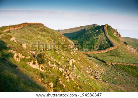 Hadrian\'s wall, Northumberland, Scotland, UK, Europe