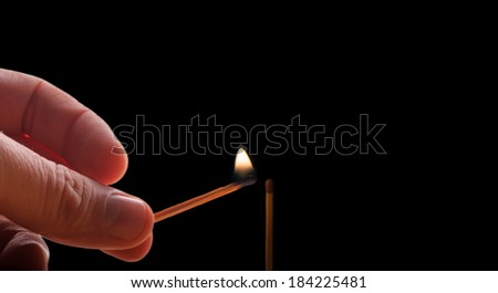 Lighting a match in the dark