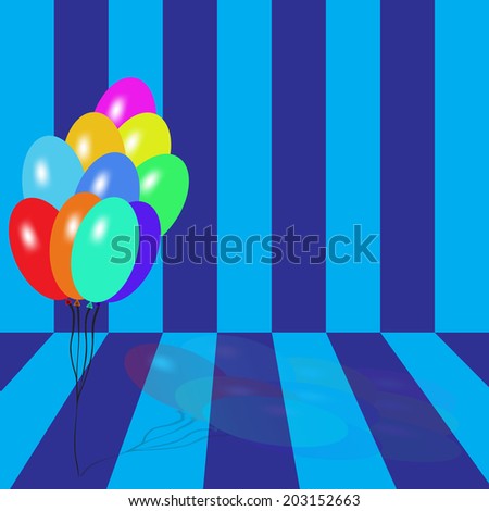 Bright multicolored balloons vector background for holidays and birthdays