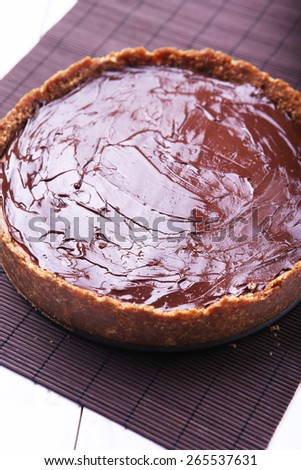 Chocolate mousse ice cream cake pie