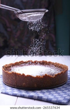 Chocolate mousse ice cream cake pie